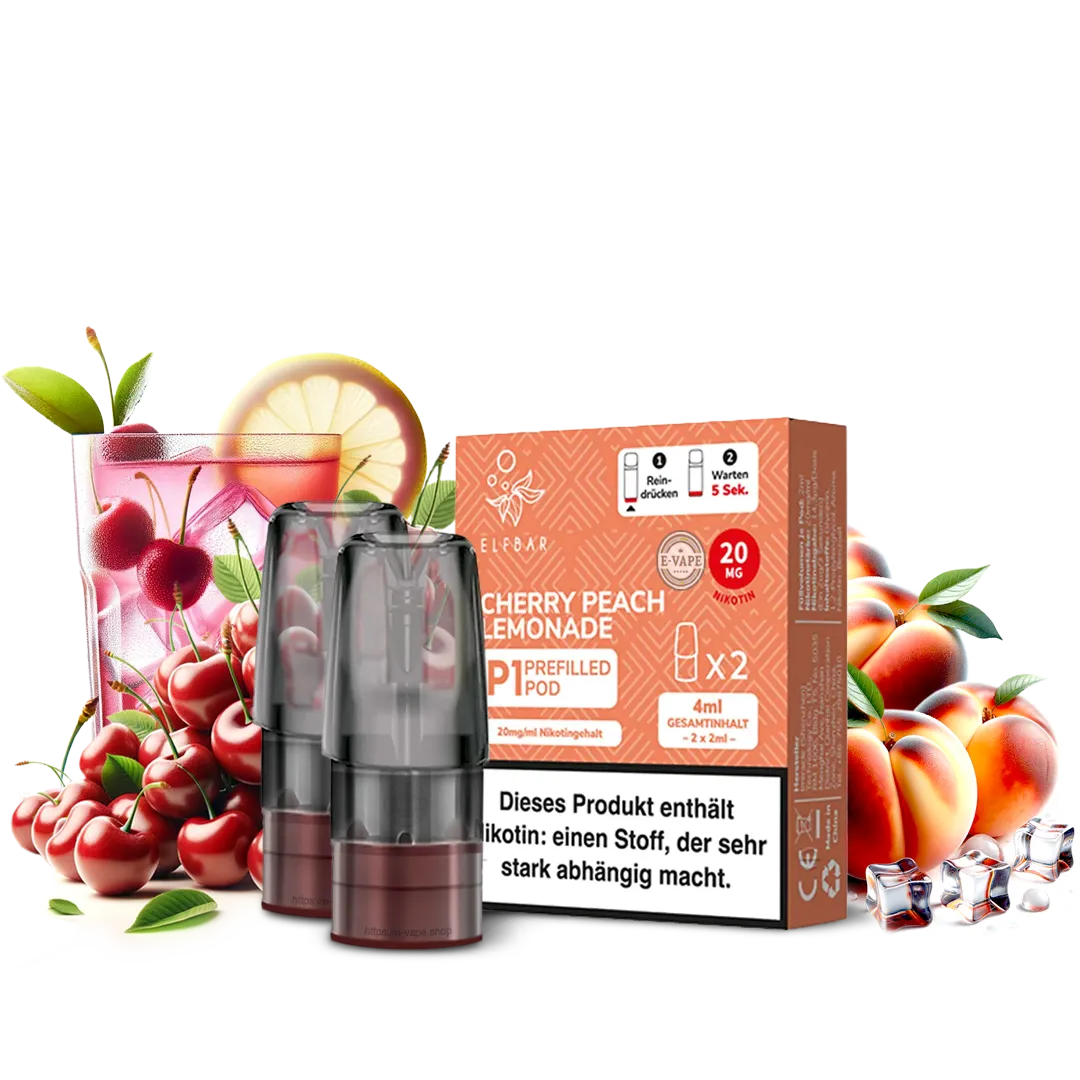 Elfbar Mate 500 2x Cherry Peach Lemonade   Pod