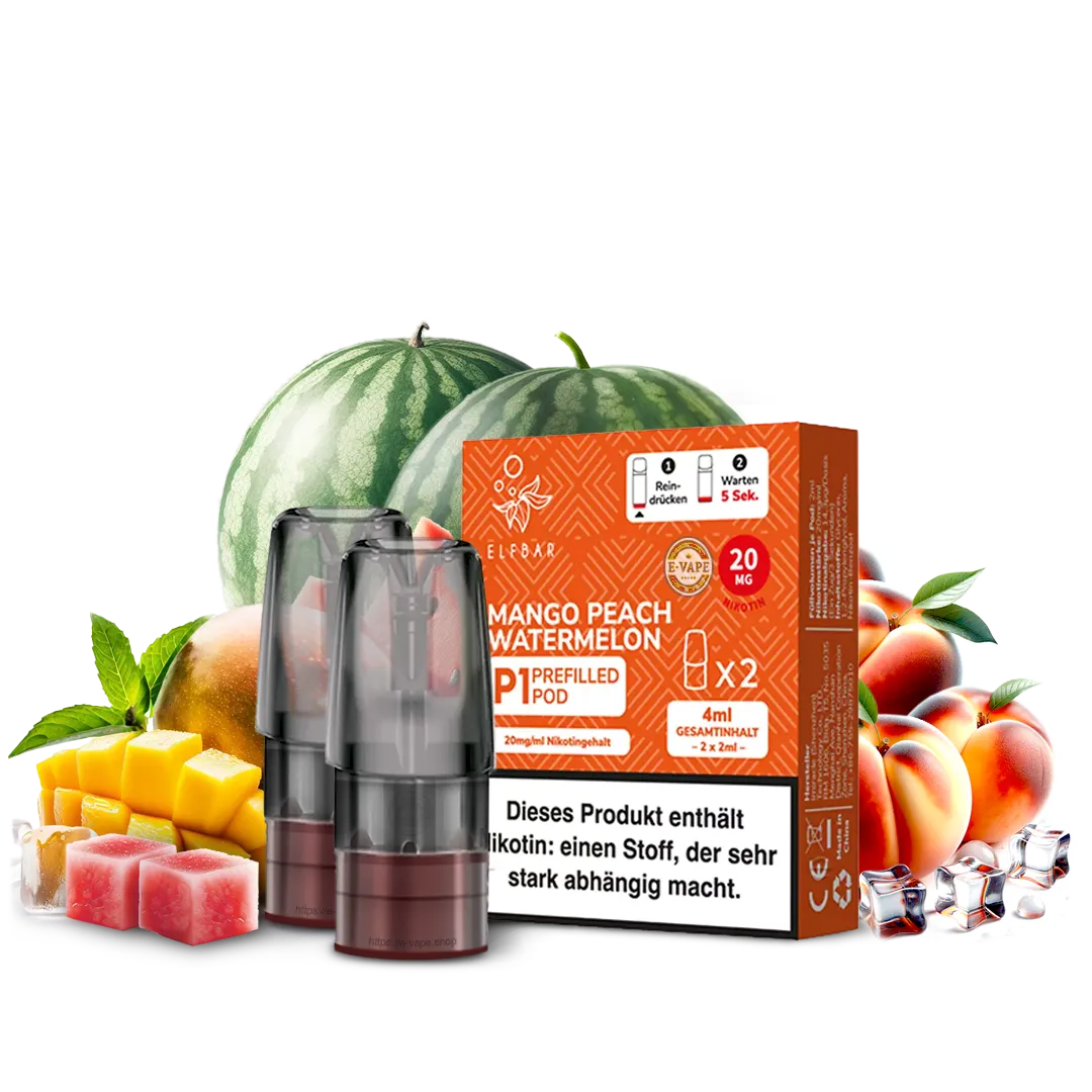 Elfbar Mate 500 2x Mango Peach Watermelon   Pod